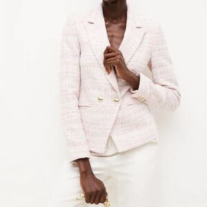Light Pink Tweed Blazer